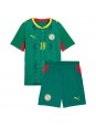 Senegal Ismaila Sarr #18 Replika Borta Kläder Barn VM 2026 Kortärmad (+ byxor)